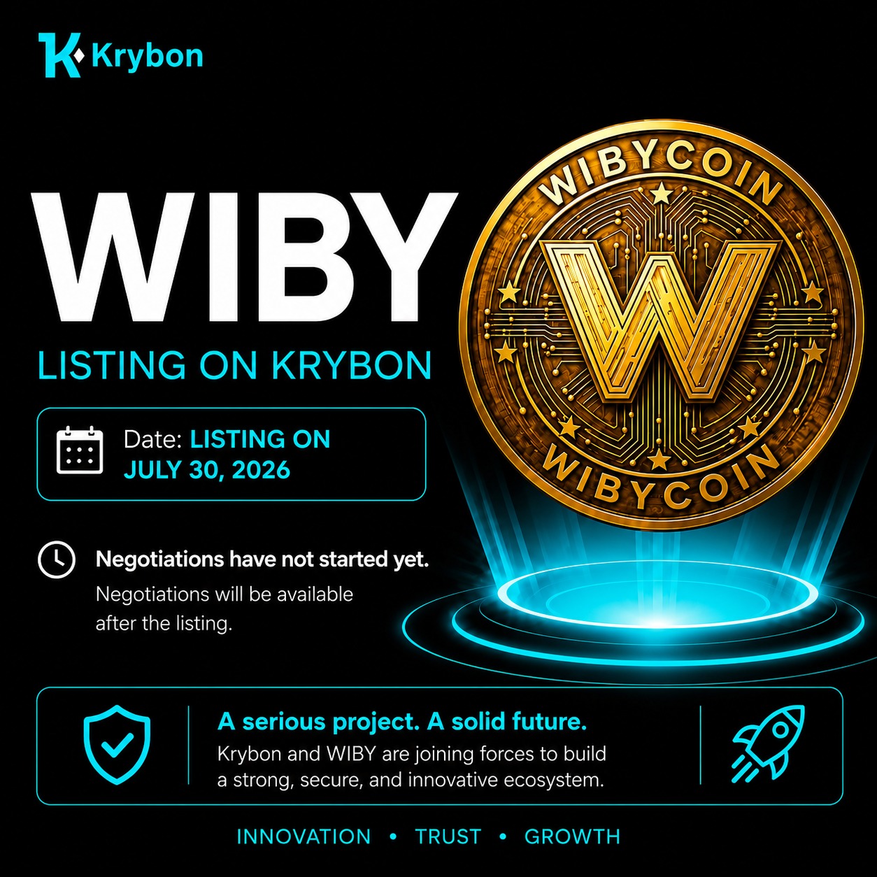 WibyCoin listing on Krybon